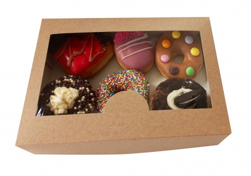 Donuts Box (Χάρτινο Κουτί Kraft  για Donuts, με Παράθυρο)